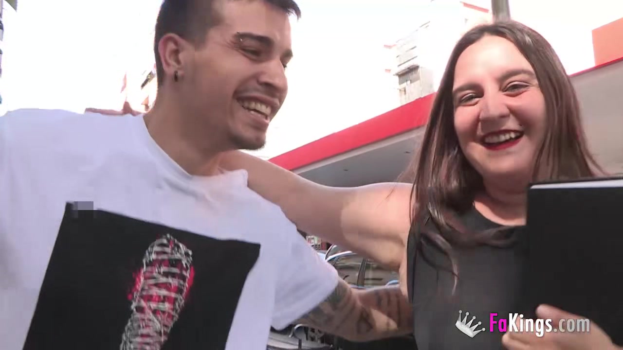 Chubby brunette has always wanted to be drilled by JD's meat stick