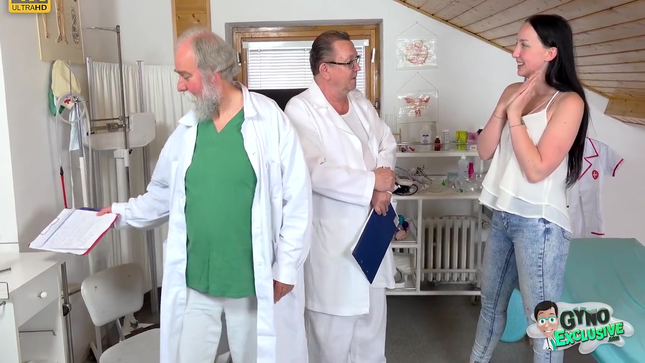 Two Old Doctors Finger A Naked Teen 18+ During Her Gyno Exam With Bella Angel
