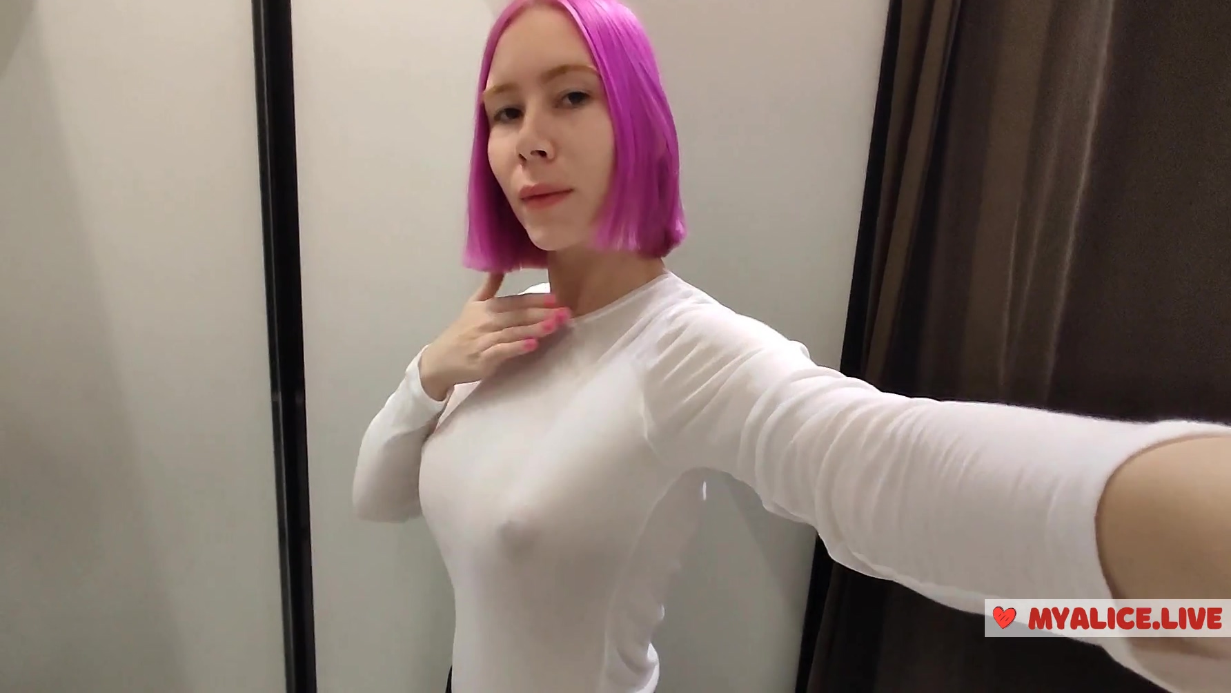 Try On Haul Transparent Clothes In The Busty Blonde Tries On A Transparent Blouse In Only Panties
