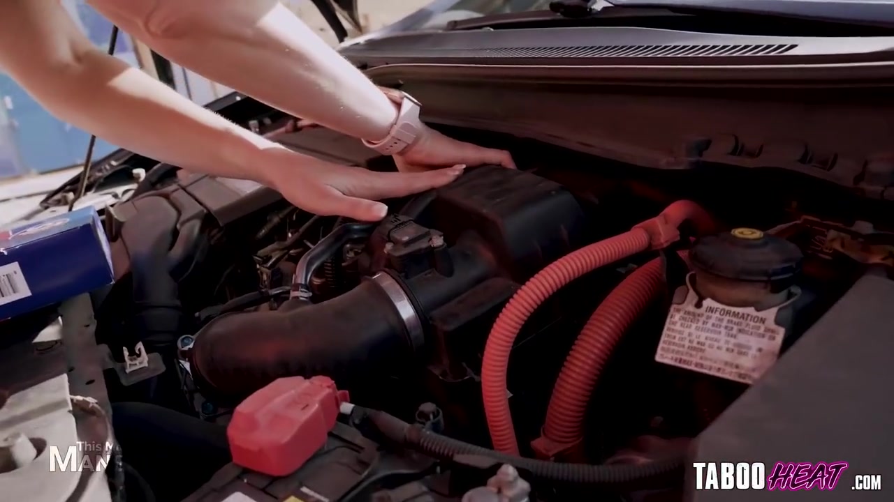 Changes Her Car Filter In The Buff With Cory Chase