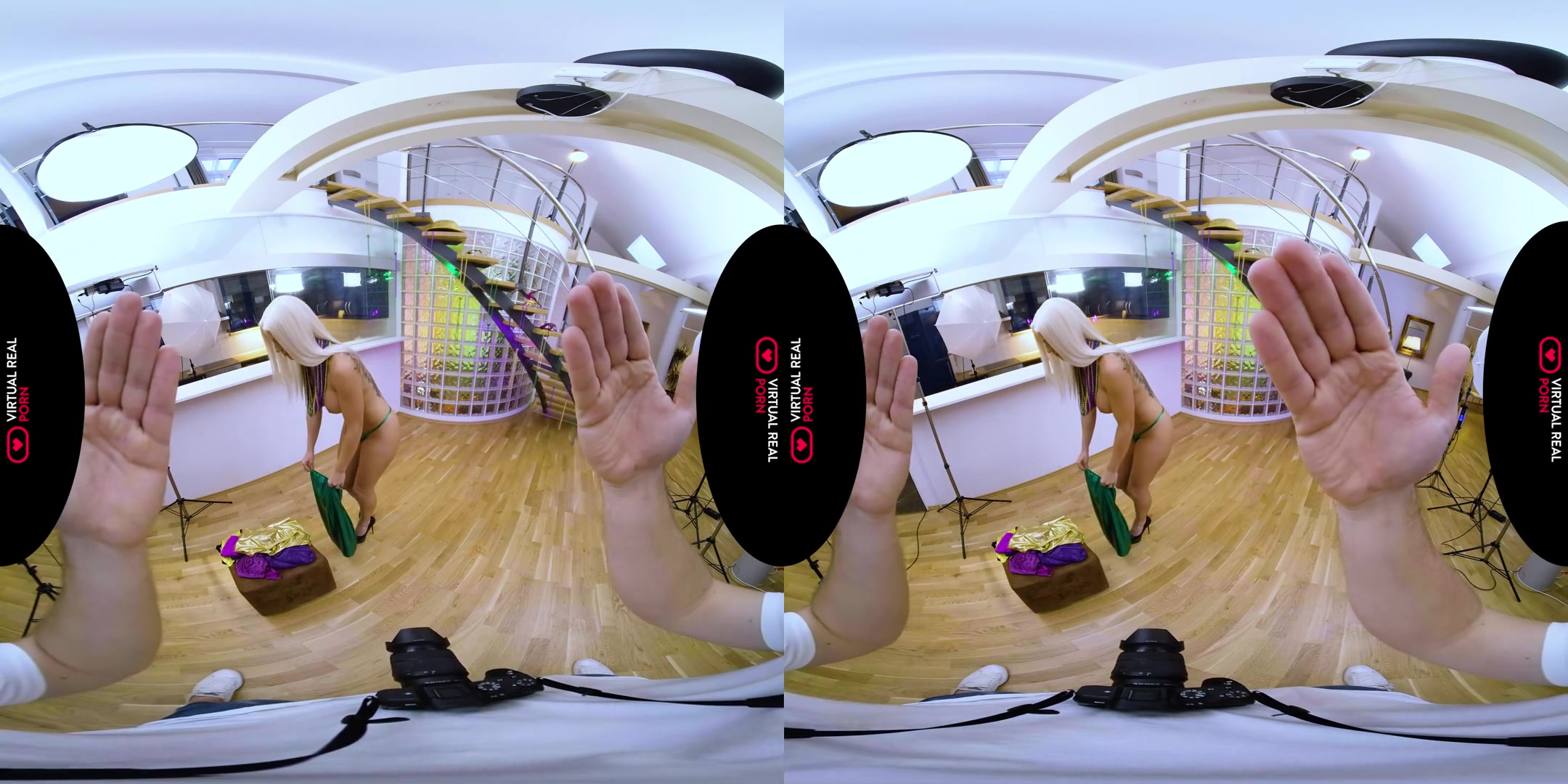 Mardi Gras Photoshoot - Big Tits Blonde Pornstar Anal POV VR