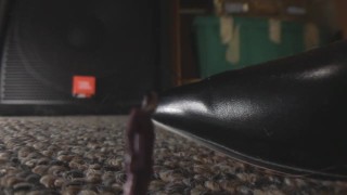 Unaware Giantess Wearing Squeaky Heels