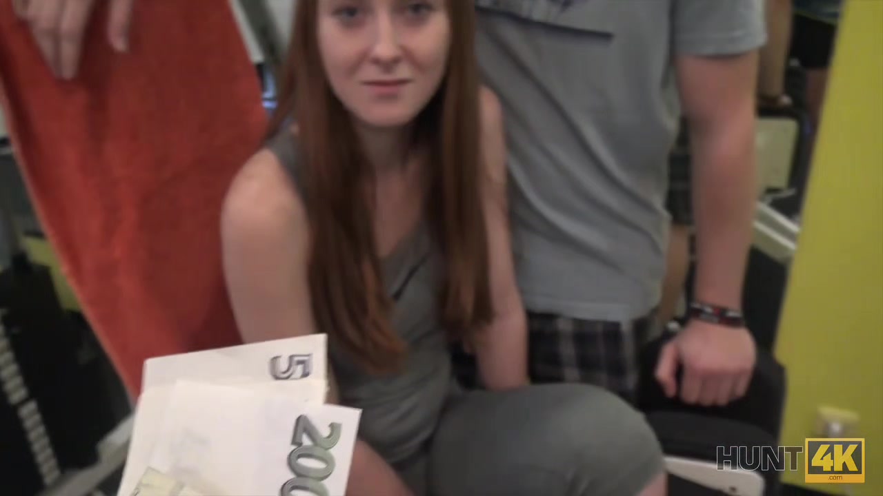 HUNT4K. Slender teen 18+ interrupted training to be fucked for money