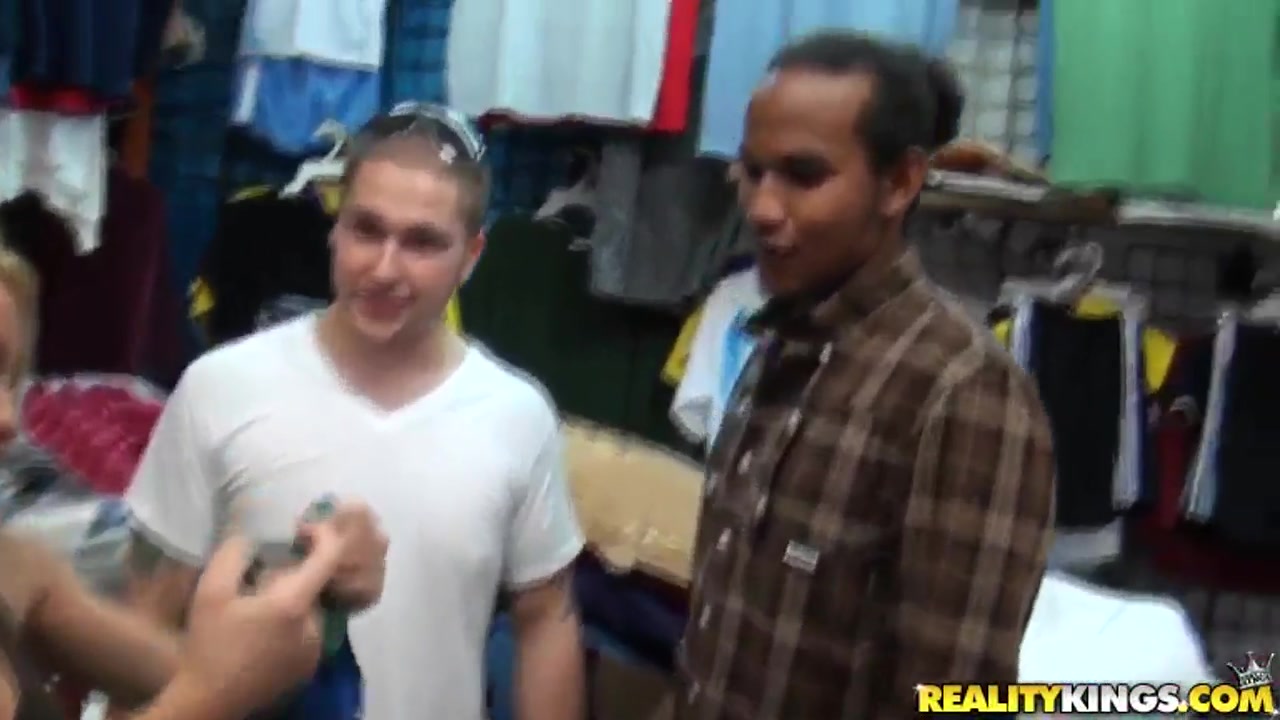 Two young dudes strip in public for money