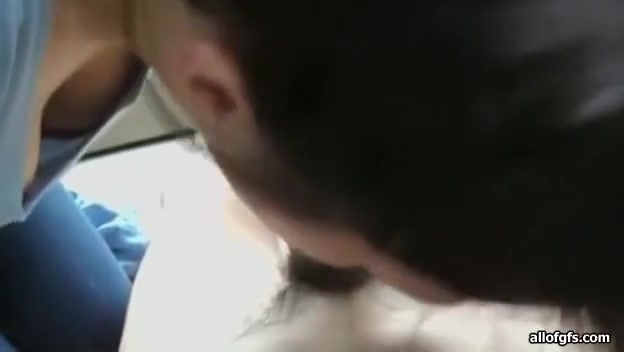 Cutie Sucks Her BFs Cock In The Car