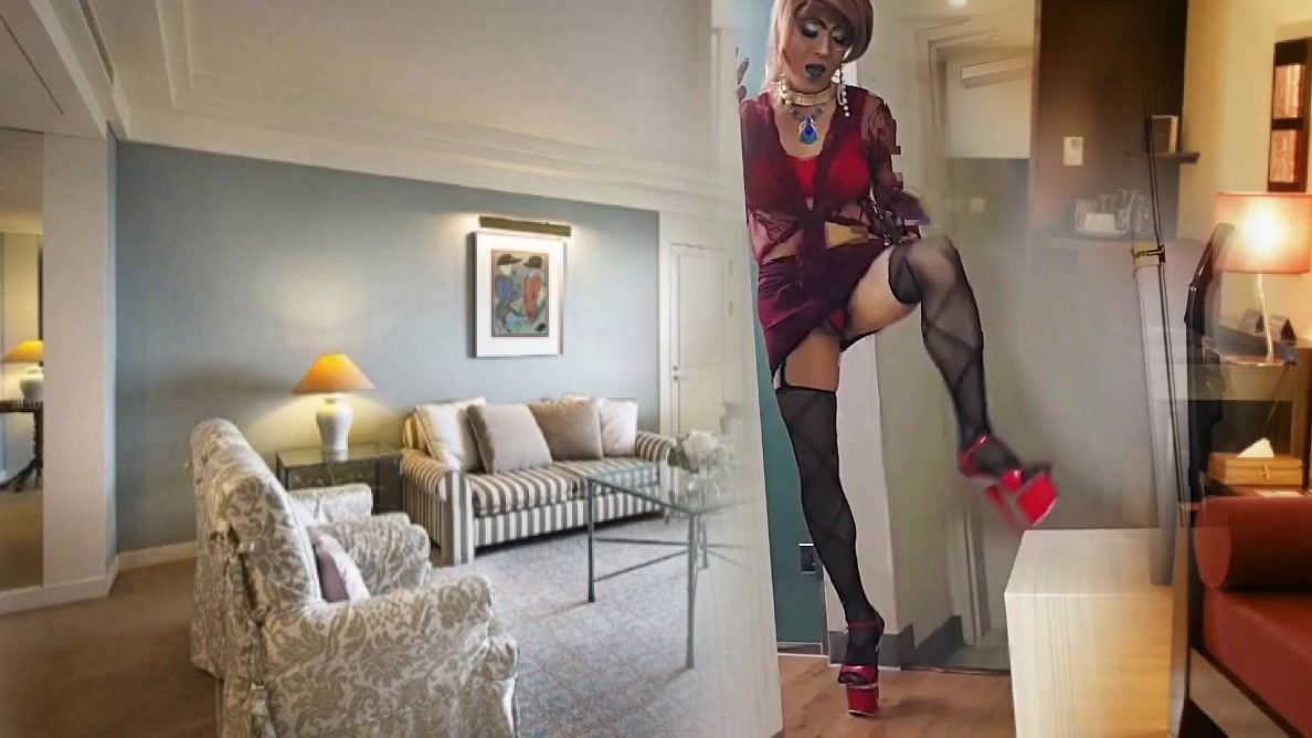 sissy girl niclo masturbation in hotel