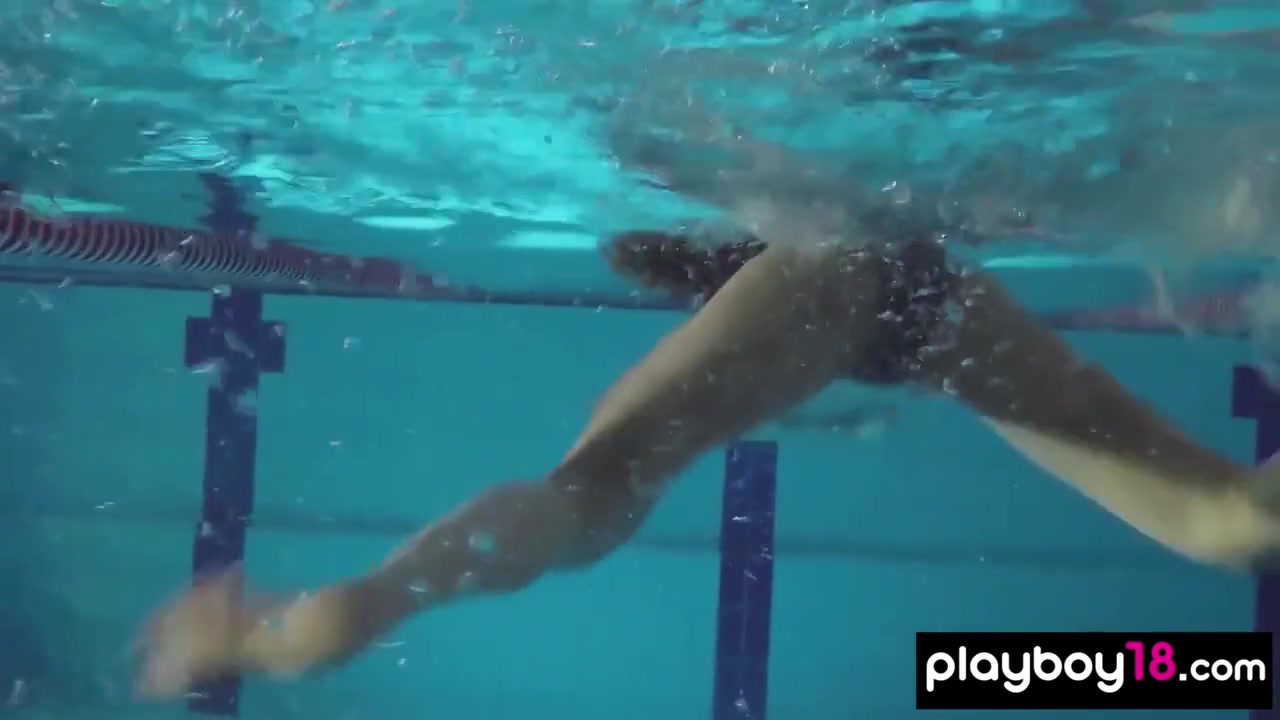 Vi Shy - Steamy Swimmer Posing On The Starting Block