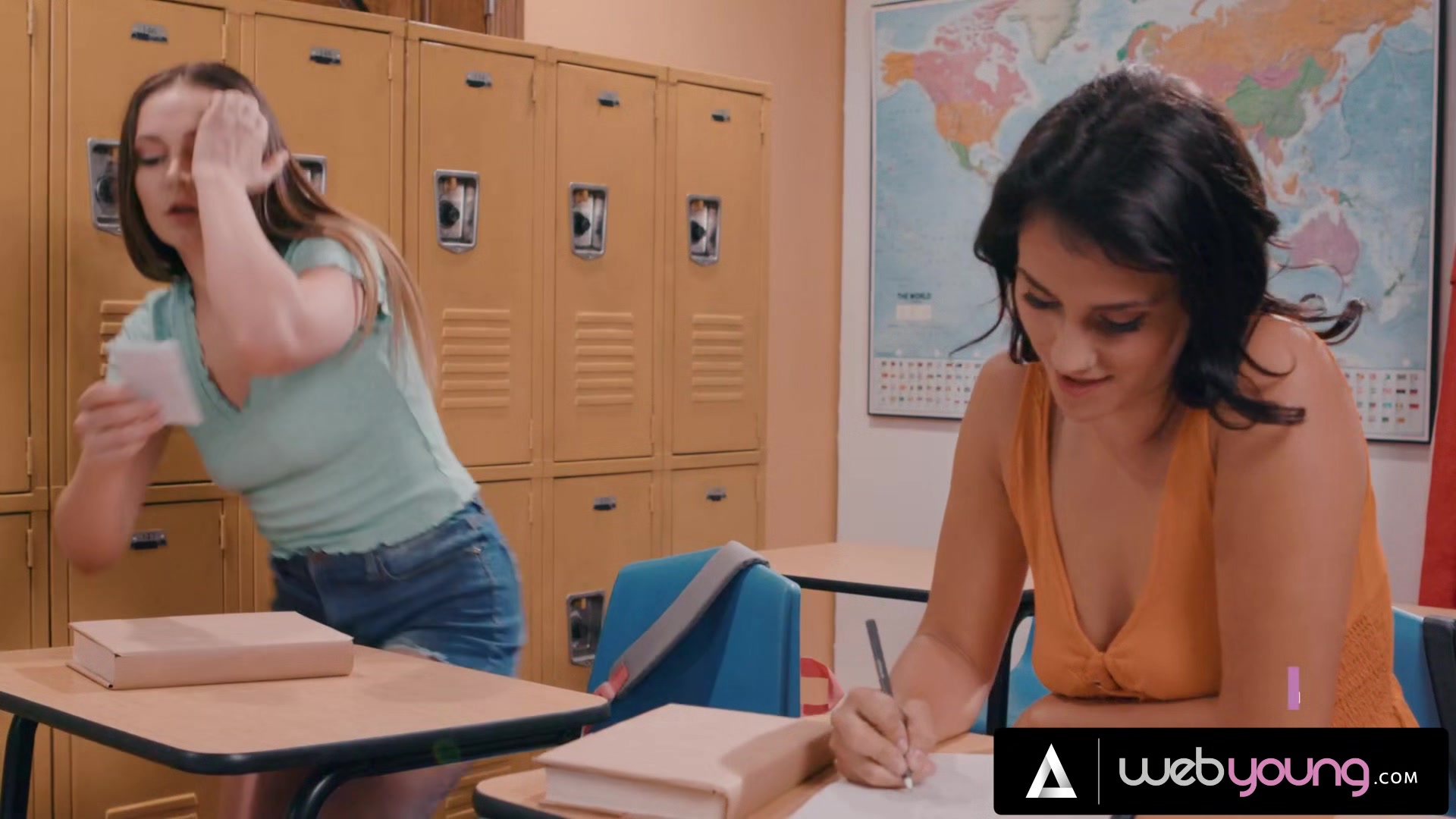 Gorgeous Busty College Girl Finally Gets to Fuck Her Long-Time Crush! SHE FINGERED HER GOOD!