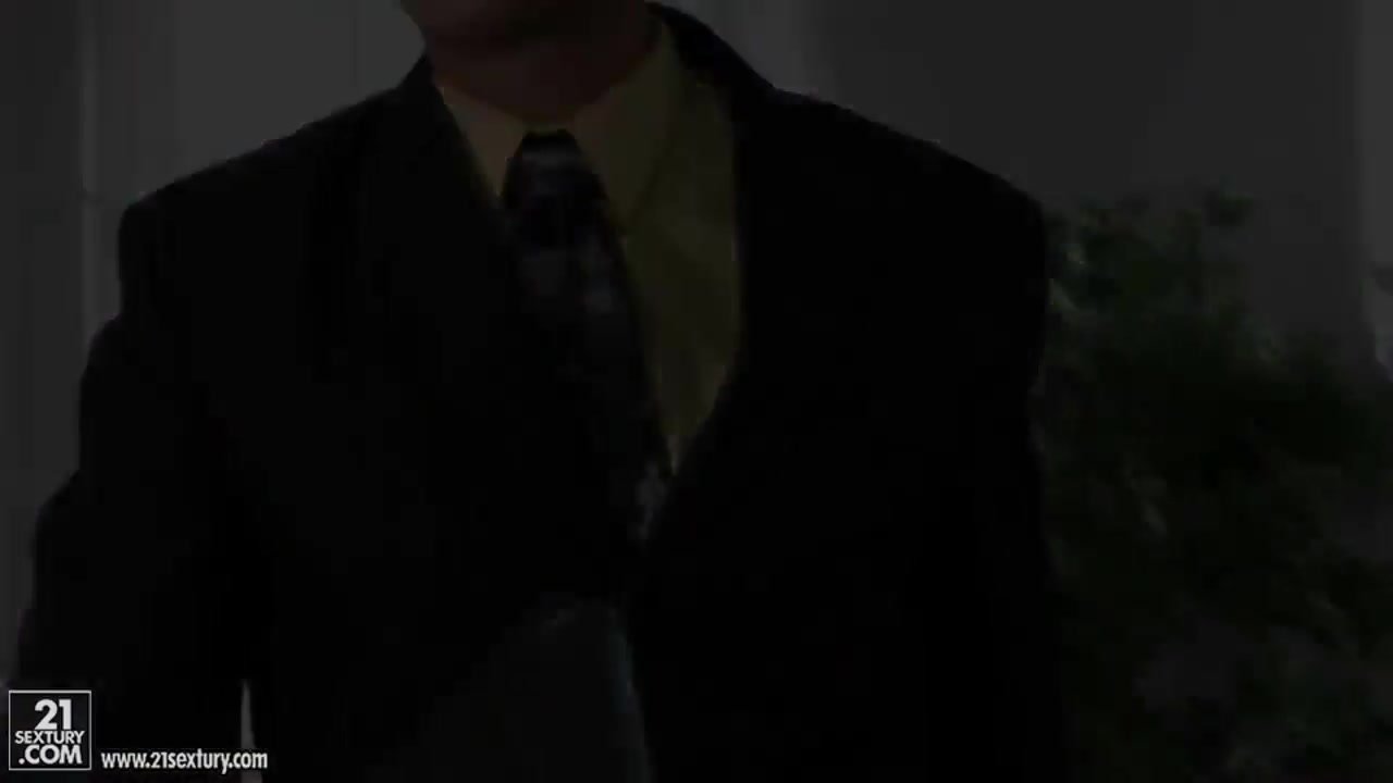 Nasty secretary double penetrated in an office