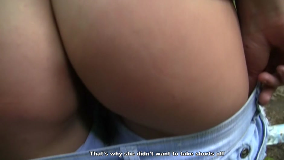 Young girl gets facial cumshot in public