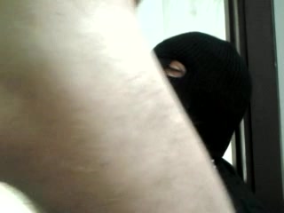 Slut wearing balaclava deep-throating my cock