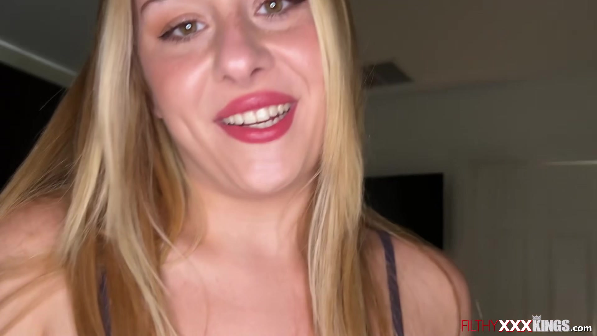 Stepdaughter lets stepdad touch and play with her big tits