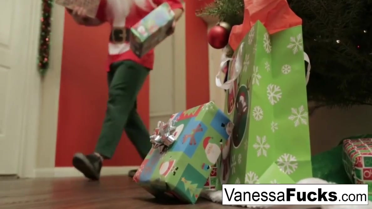 Vanessa Letting Santa Her Tight Wet Pussy