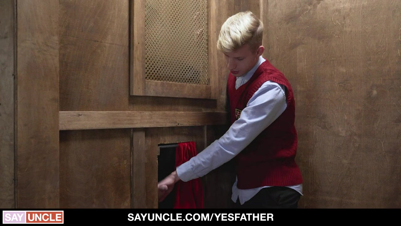 YesFather - Boy Sucks Big Priest Cock In Church Gloryhole