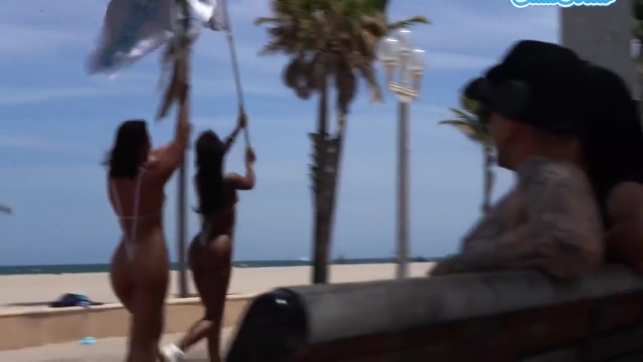Big Ass Latinas Ride Electric Trikes At Public Beach Big Booty 5 Min