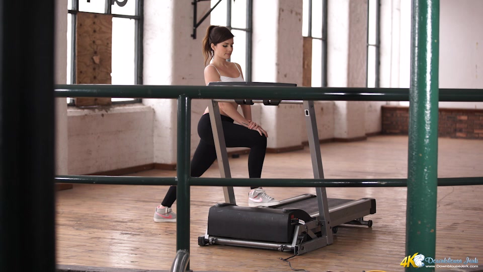 Charlie Rose in Braless Workout - DownblouseJerk