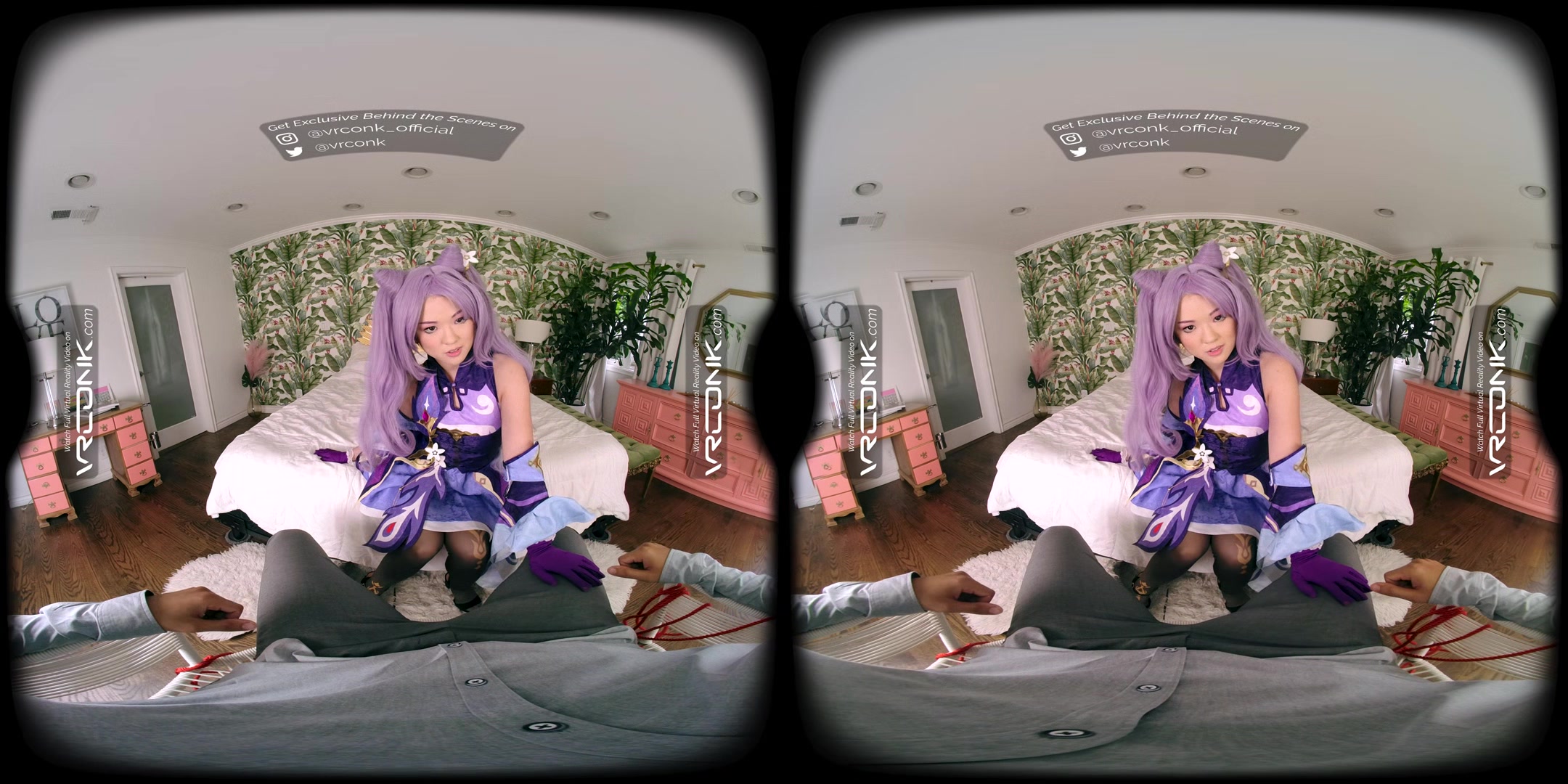 VR Conk Genshin Impact Keqing A sexy teen 18+ Cosplay Parody with Lulu Chu In VR Porn