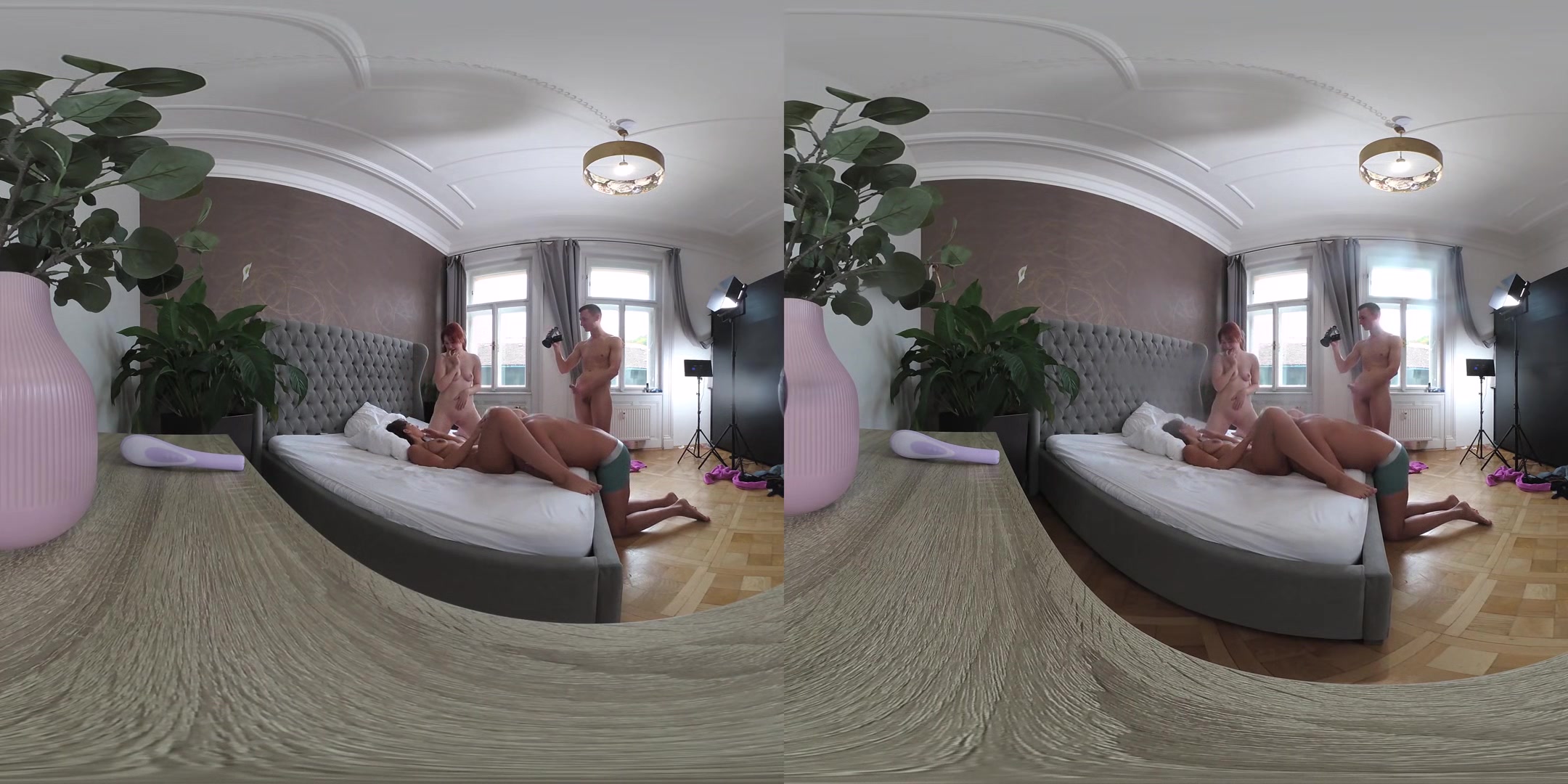 Cheating Redhead Squirts Like A Fire Hydrant In Epic Threesome - Kaira Love & Tiffany Blue Behind The Scenes Vr Video Part Two
