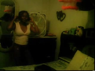 Homemade solo stripping by black skinned chick
