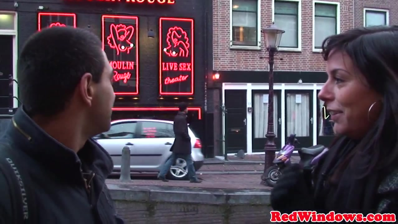 Dutch whore blows client and receives oral