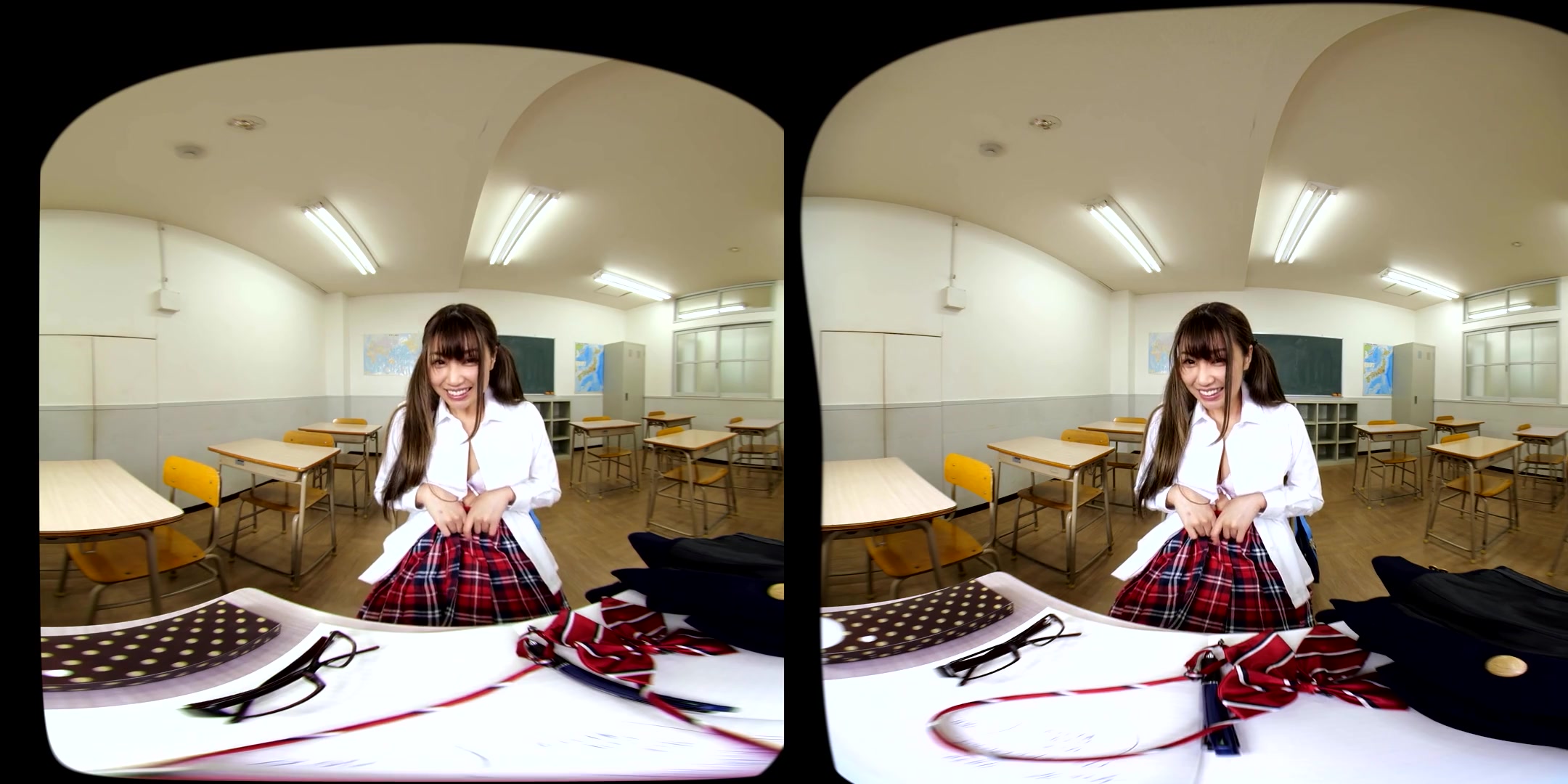 Virtual Dive: Me and Miho Abe Alone in a Classroom - Asian Underwear Tease