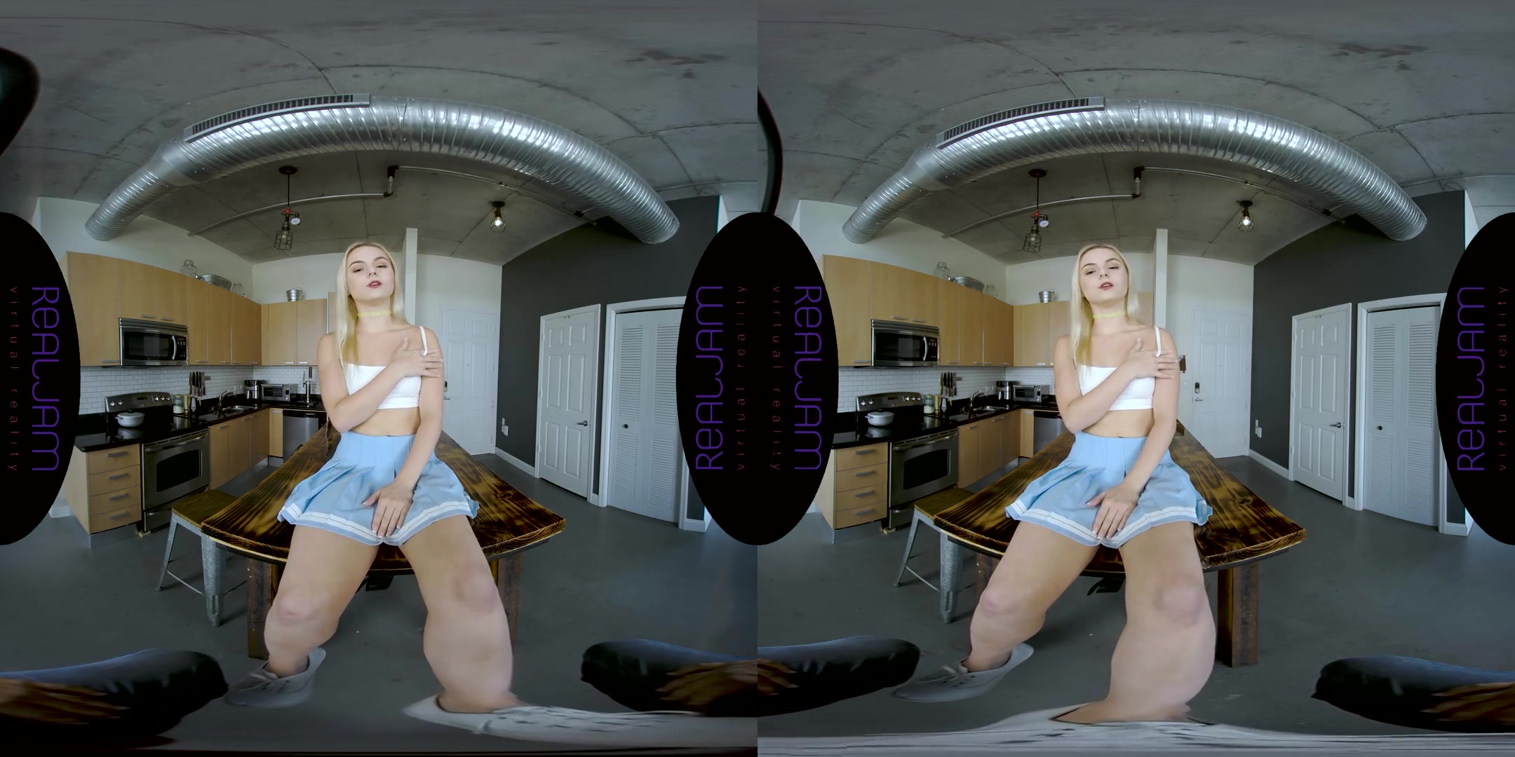 Student Aria Banks - Cute Blonde teen 18+ Blowjob and POV Sex