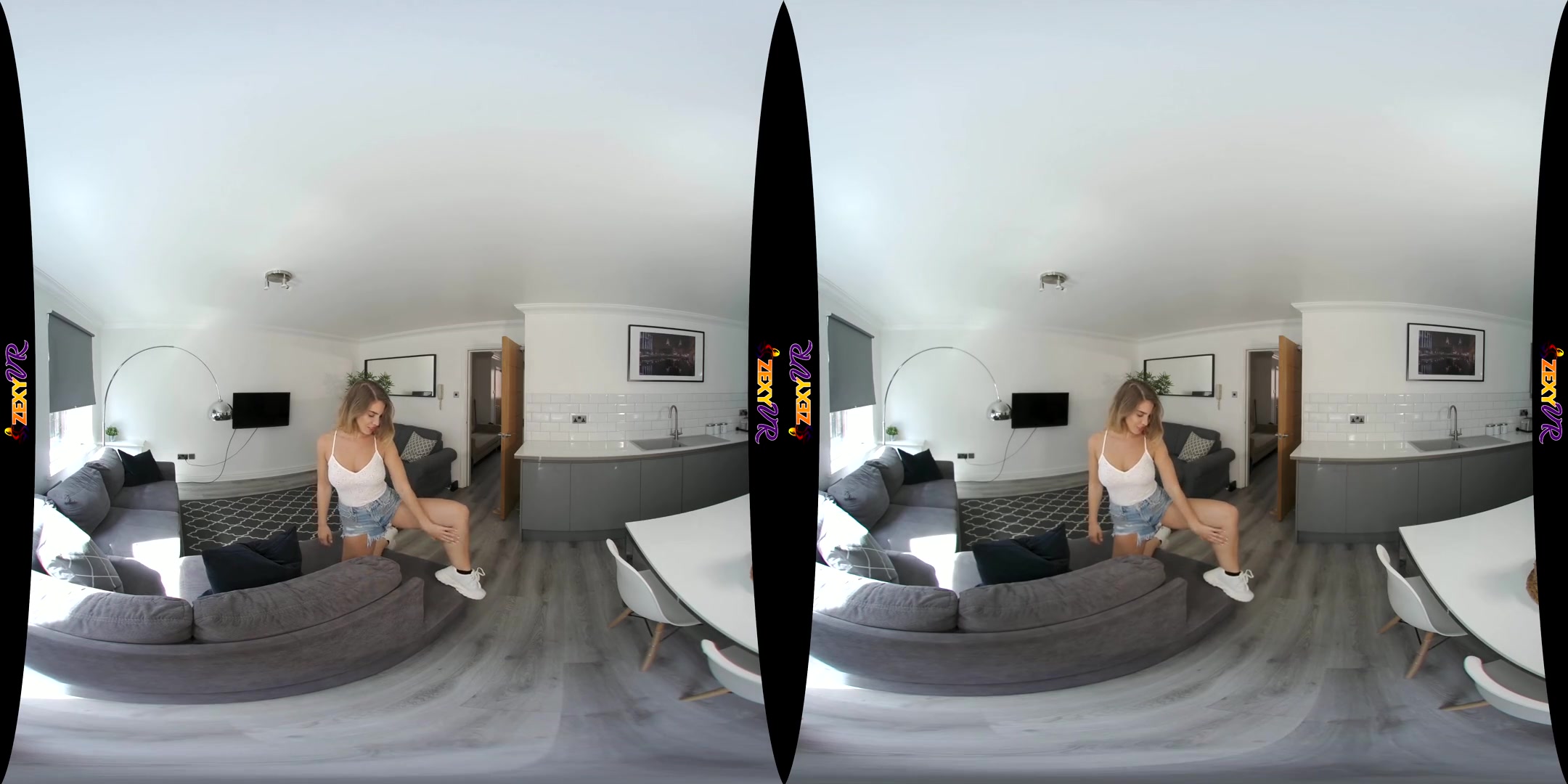 Tight Denim - Hot Young Babe Solo Striptease - SexLikeReal