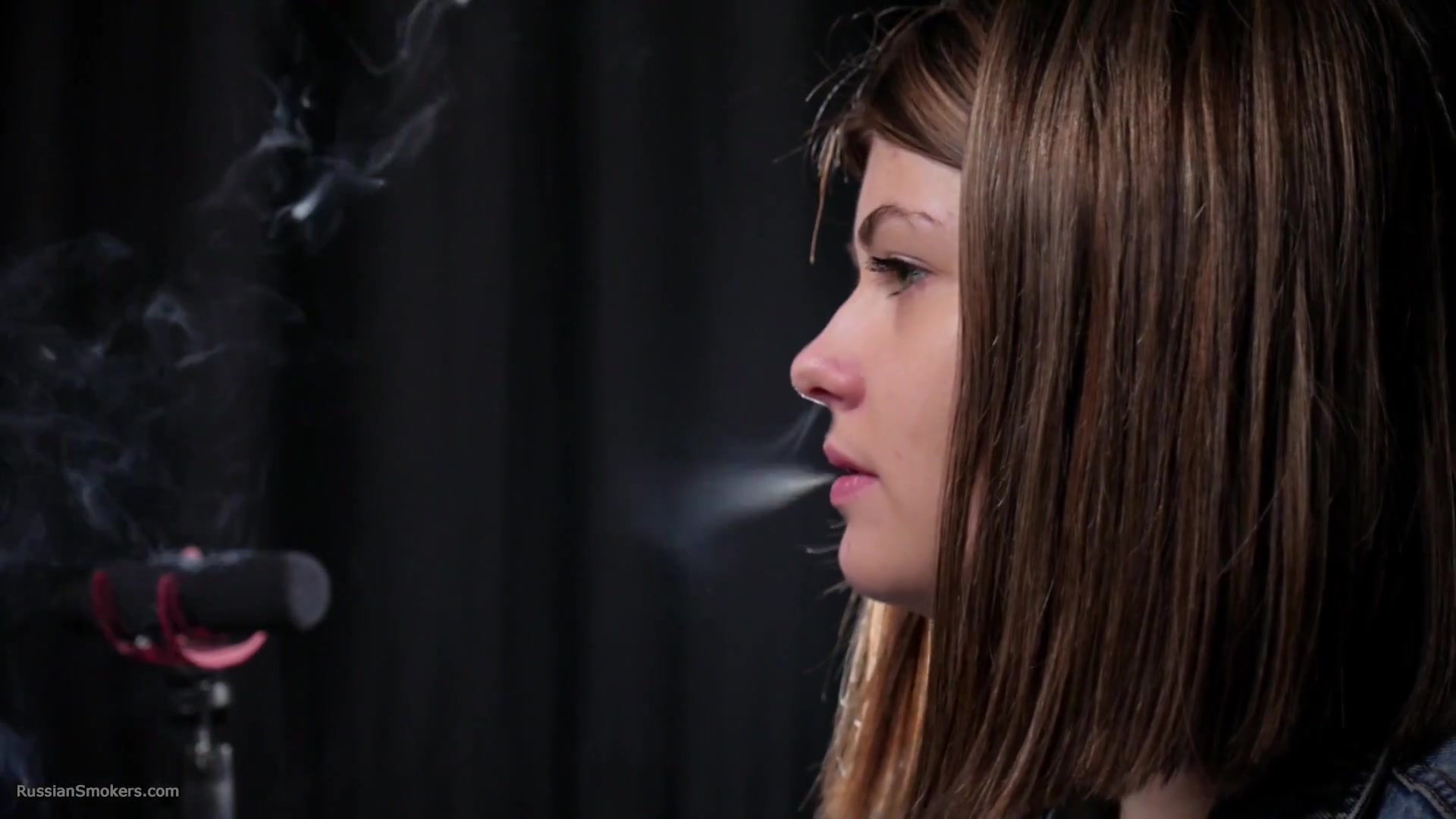 Side View Of Smoking 100mm Cigarette