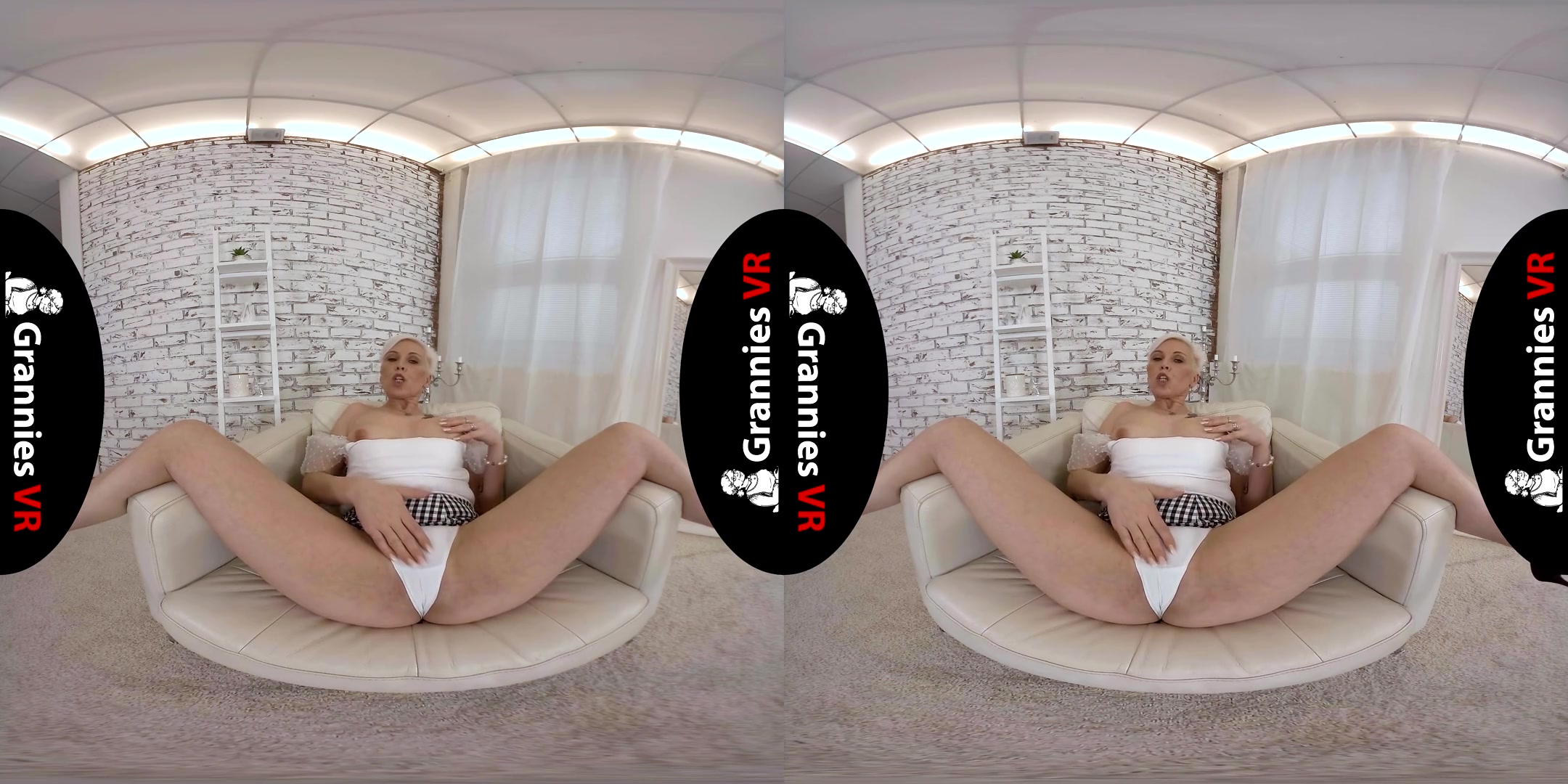Mrs. Katy Whyte Solo - Shaved Granny Fingering - SexLikeReal