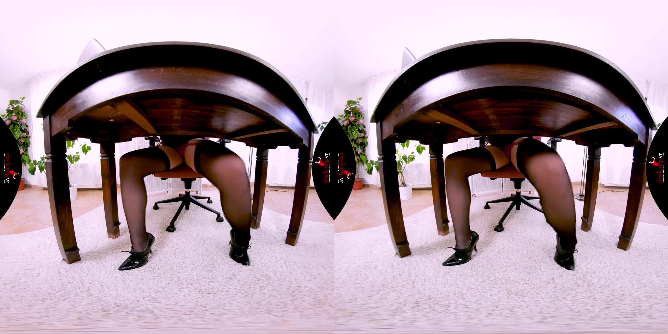 An Illicit Affair; office boss big tits upskirt nylons big tits blowjob