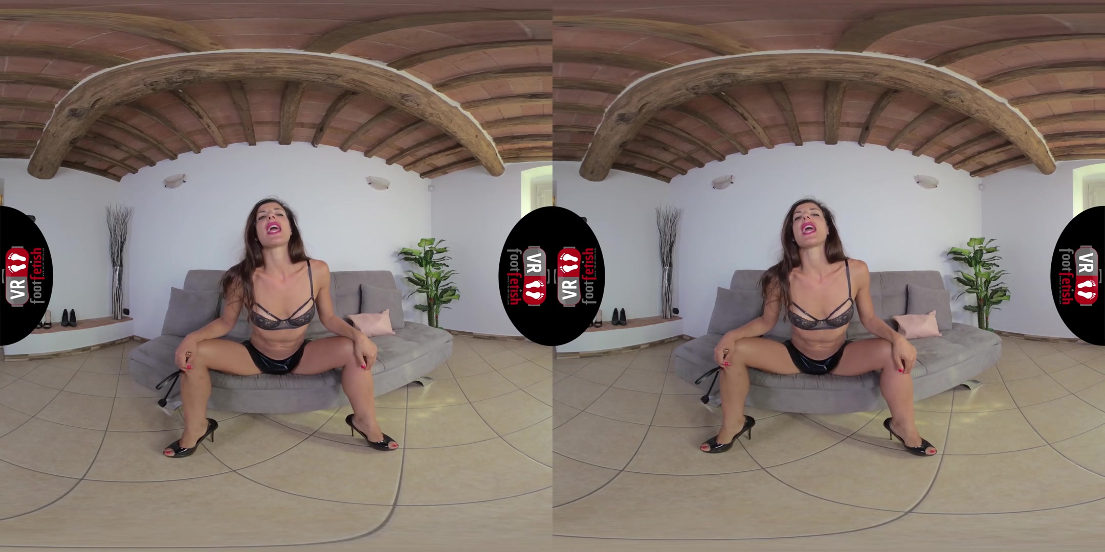Sexy Mistress Bianca Blance Tempts You With Her Harm - VRFootFetish