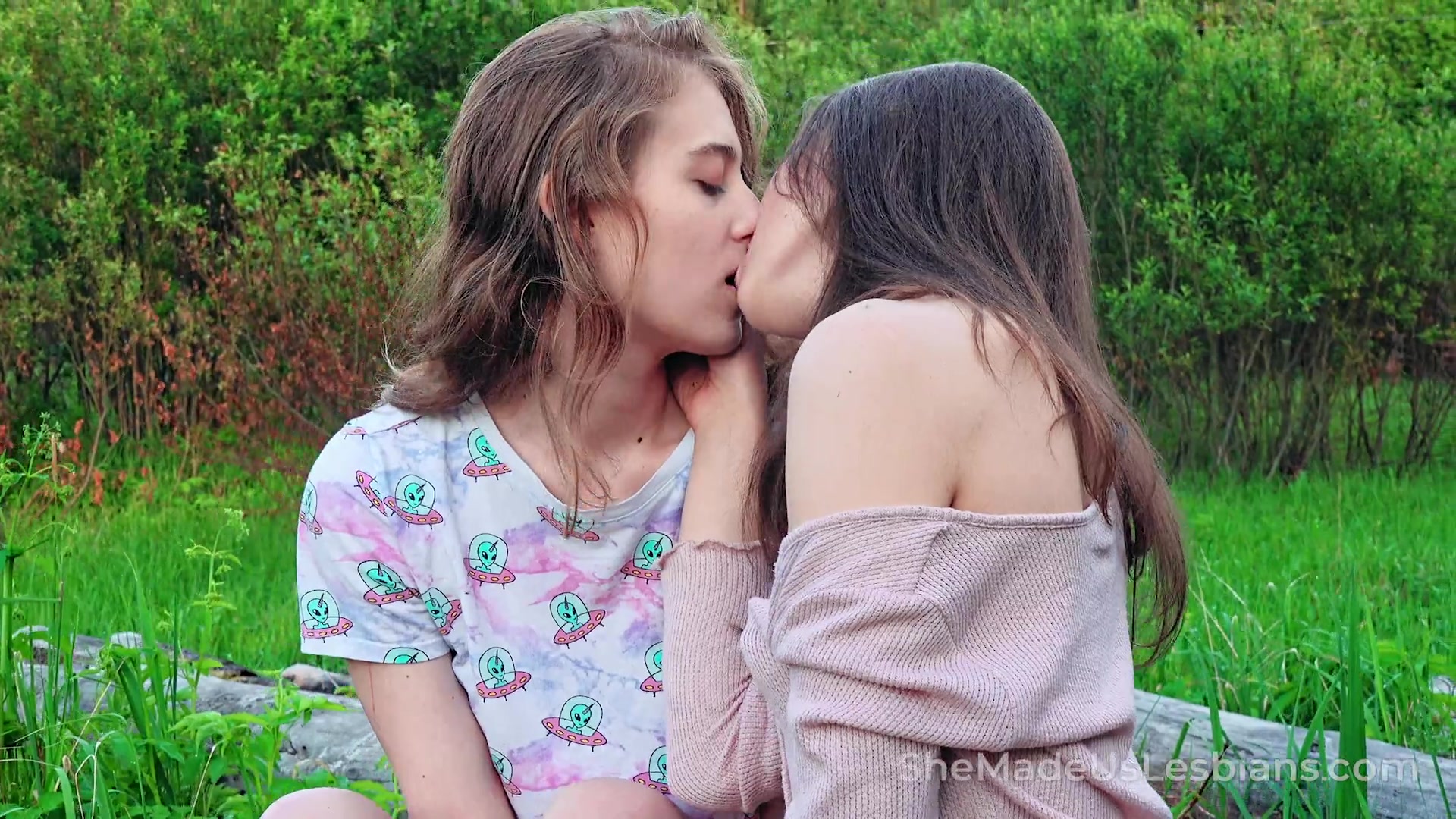 Best girlfriends enjoy a long walk in the meadows
