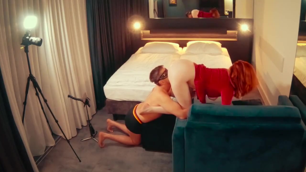 Facefuck Orgasm and Screaming DoggyStyle - Big Ass Ginger in Red Dress