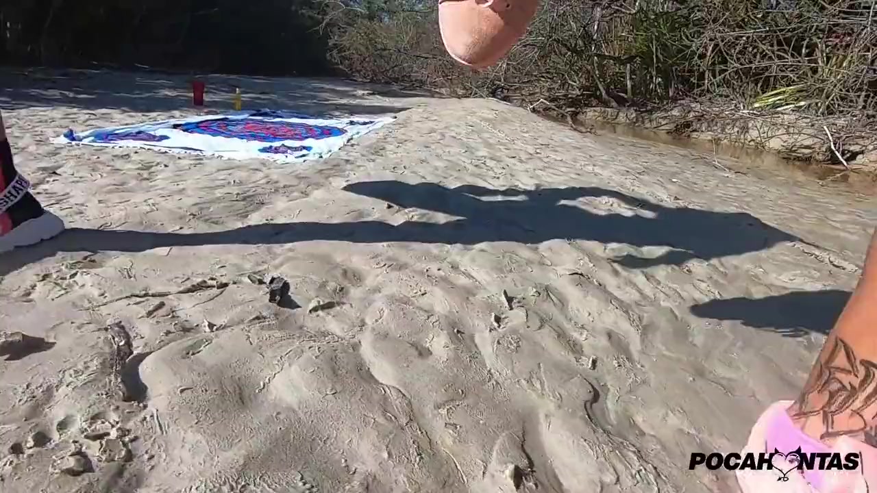 Poca Hontas - Vs Lolah Vibes - 2 Nasty teen 18+ Fucking On Public Beach