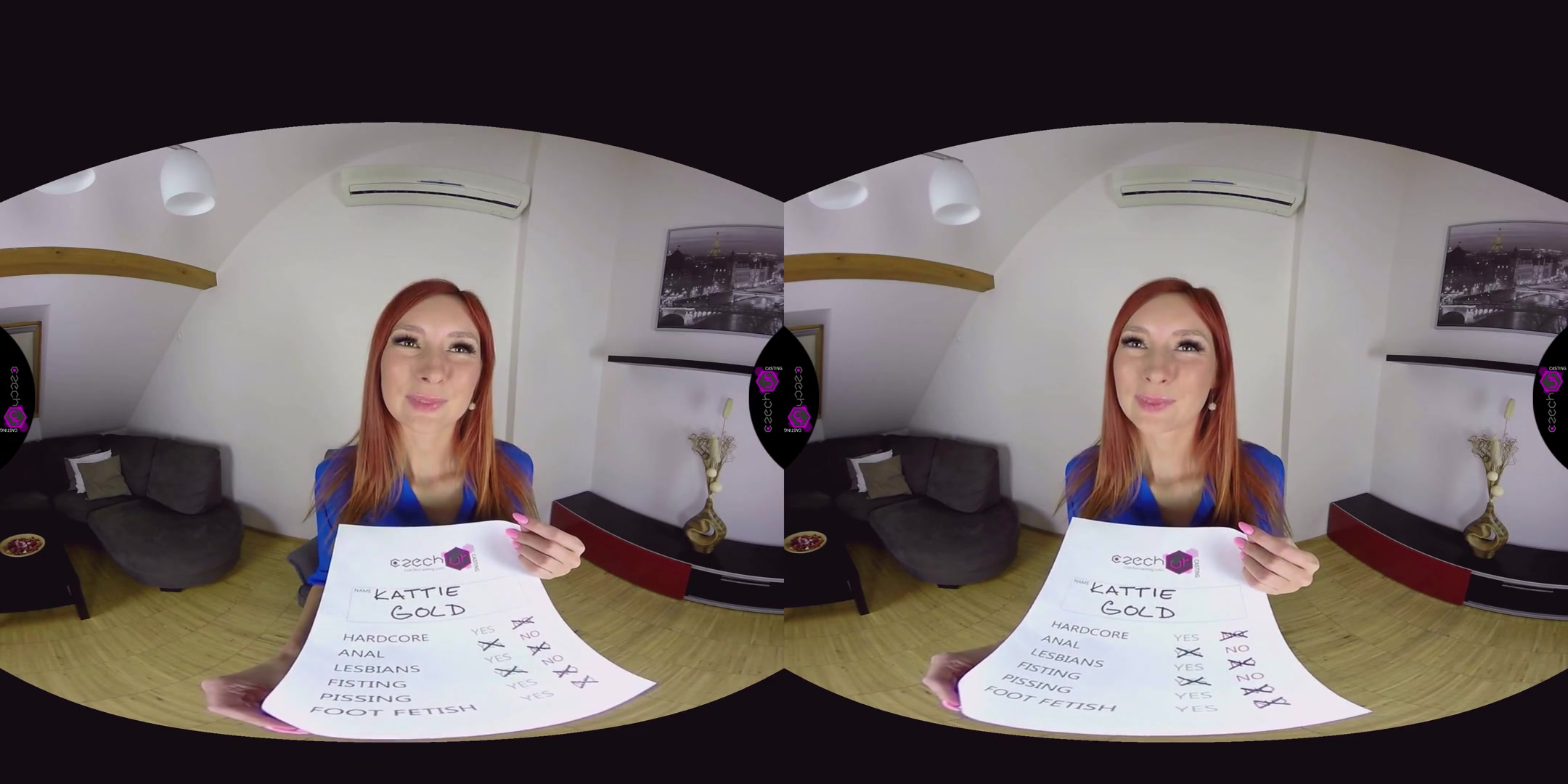 Kattie Gold in Kattie Gold Naughty Casting - CzechVRCasting
