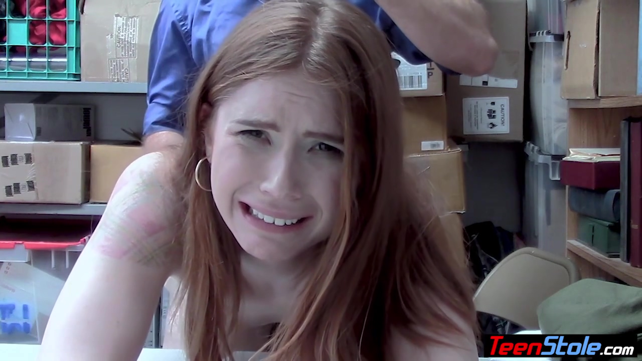 Irish Redhead teen 18+ Shoplifter Fucked By A Officer