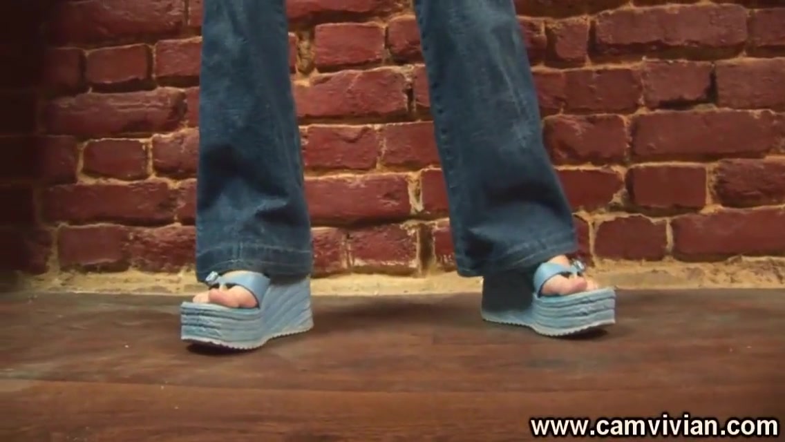 Wearing My Denim Jacket And Jeans With Pigtails Solo Striptease 5 Min