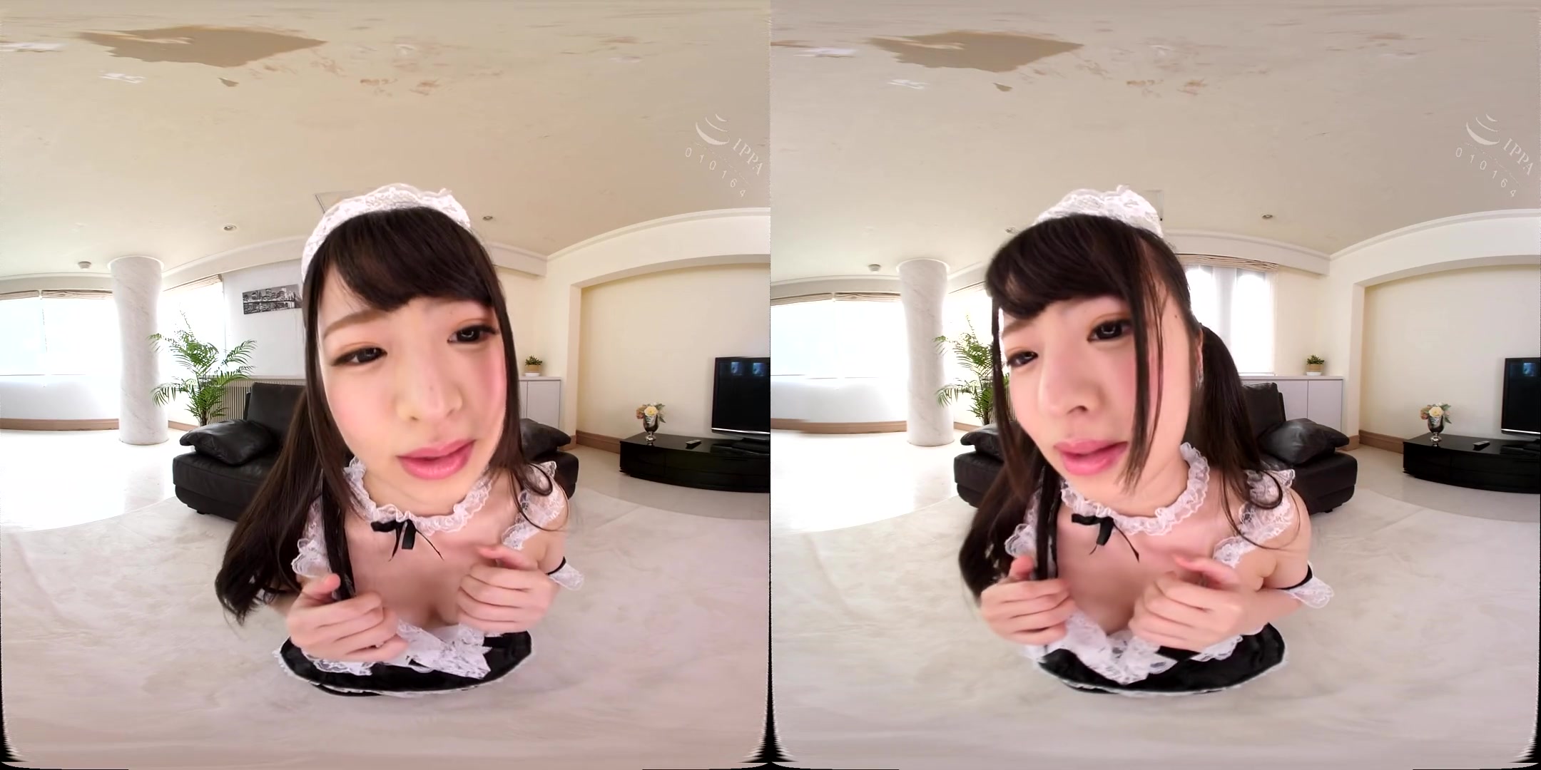 Shaved Maid Please fill my Tight Pussy! 1 - Asian Maid Uniform Blowjob Creampie