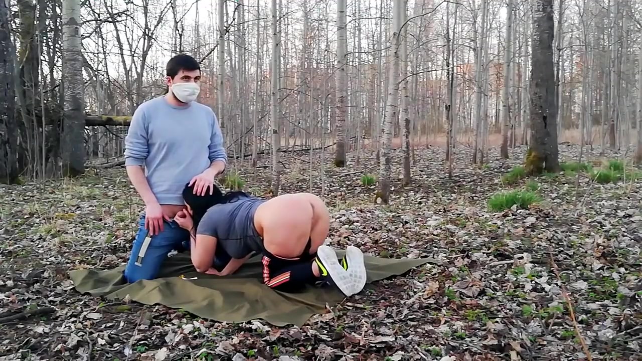 Step brother fucked stepsister in a barbecue forest in coronavirus epidemic 2020