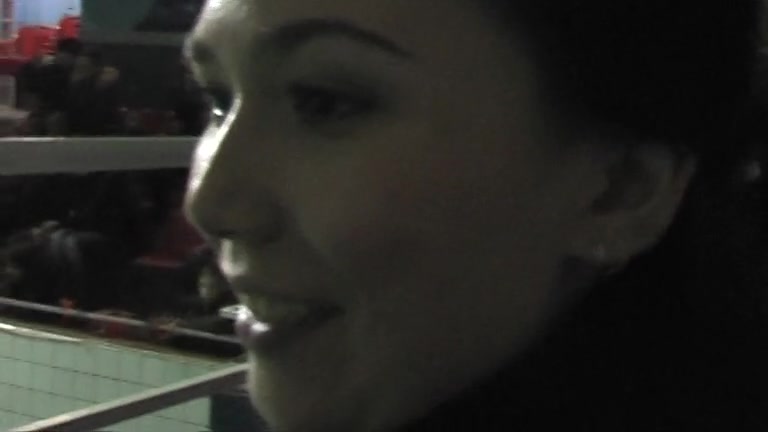 Chap fucking and jerking off cock over his cute dilettante girlfriend