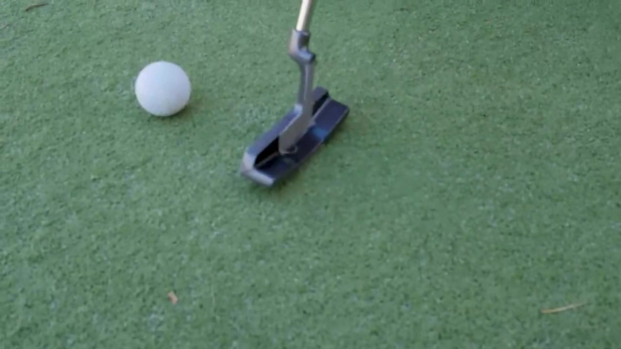a golf lesson for his wife
