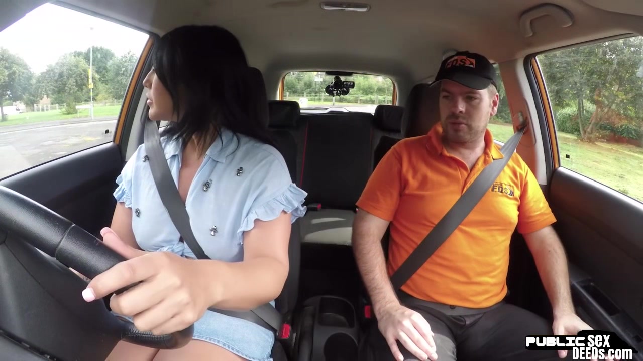 Curvy bigass and bigboobs MILF fucked in the car in public