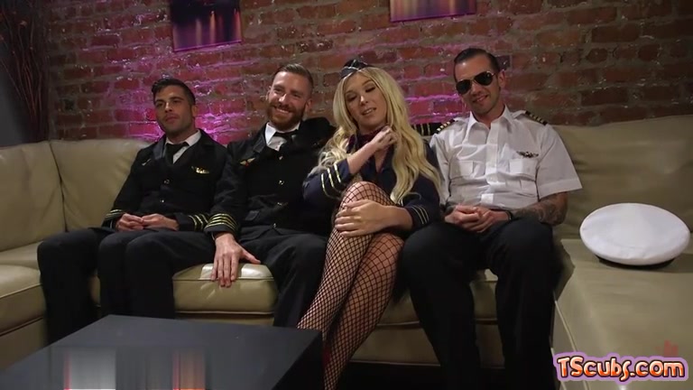 Hot shemale seduction and cumshot