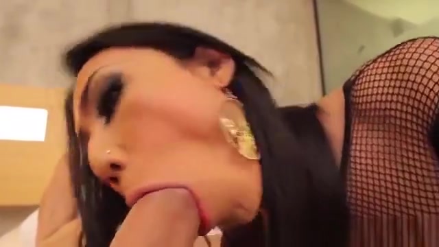 First timer lady boy gets 12inch cock