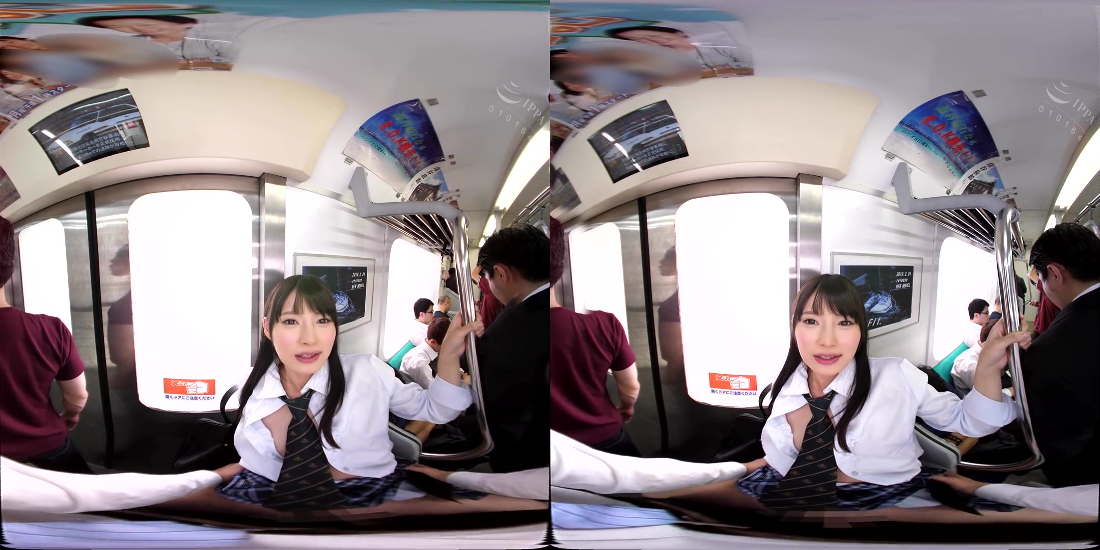 Sticky schoolgirls 18+ on the Train 2 - Asian Public Blowjob Fuck