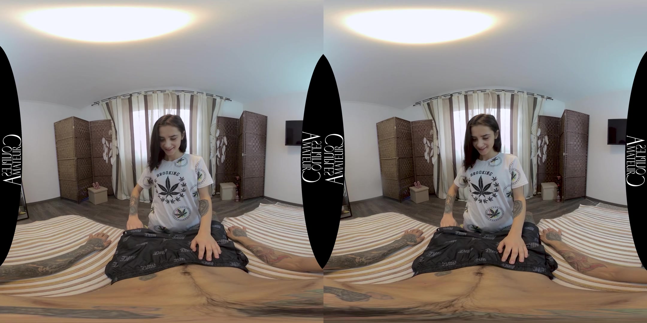First Time Anal For This Skinny Brunette - AmateurCouplesVR