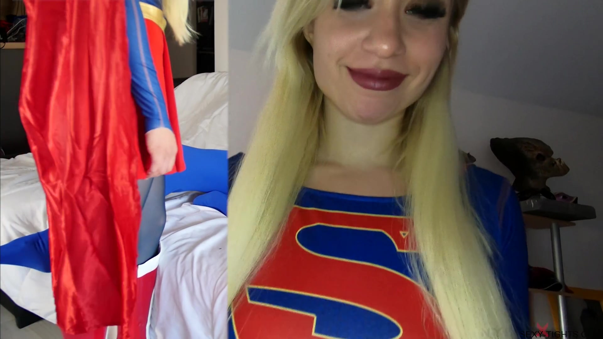 157 Gabi Gold Is Supergirl Fucked With Blue Nylon - Sex Movies Featuring Sexy Tights