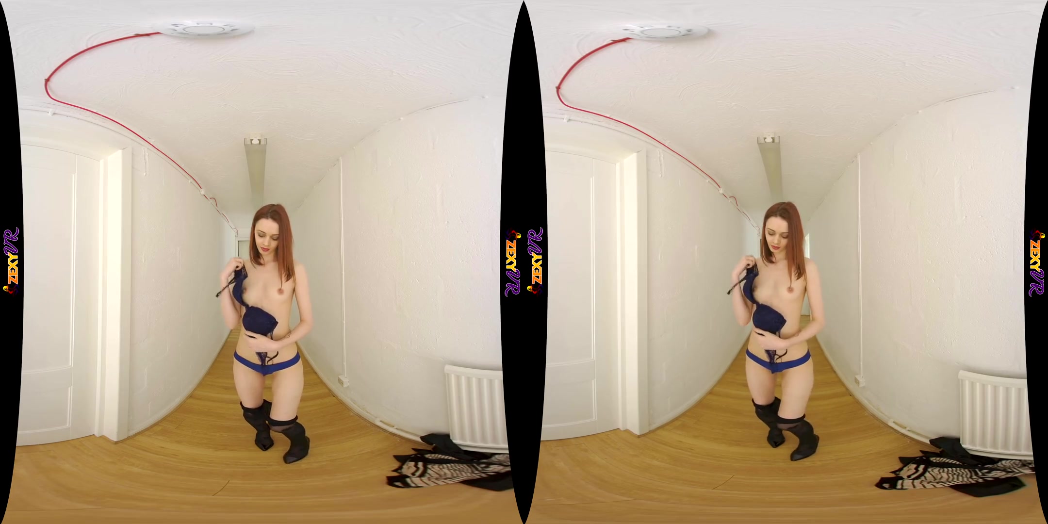 Stockings - Skinny Petite Stockings Shaved Striptease