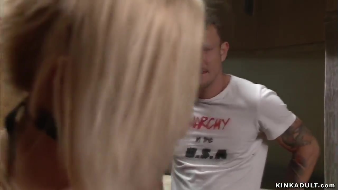 Bound Blonde Interrogator Anal Banged