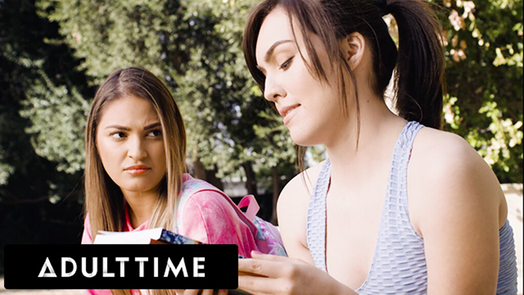 ADULT TIME - College student 18+ Freya Parker Falls For Her Shy Lesbian Tutor Gizelle Blanco